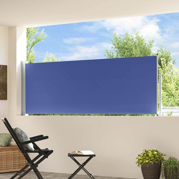 vidaXL Zatahovac&iacute; bočn&iacute; mark&yacute;za / z&aacute;stěna na terasu 100 x 300 cm modr&aacute;