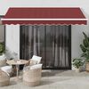 vidaXL Automatick&aacute; zatahovac&iacute; mark&yacute;za burgundsk&aacute; 350 x 250 cm