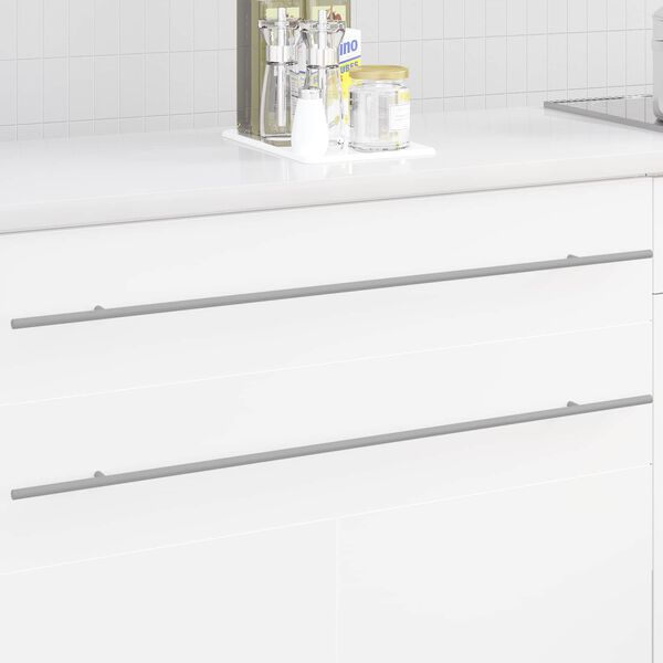 vidaXL Madlo na skř&iacute;ň 12 pcs Stř&iacute;brn&aacute; 900 mm Nerezov&aacute; ocel