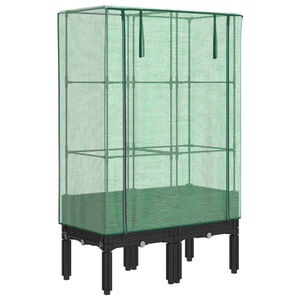 vidaXL Vyv&yacute;&scaron;en&yacute; z&aacute;hon se sklen&iacute;kem ratanov&yacute; vzhled 80 x 40 x 140 cm