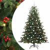 vidaXL Uměl&yacute; v&aacute;nočn&iacute; stromeček Zelen&aacute; 210 cm PVC, kov a plast