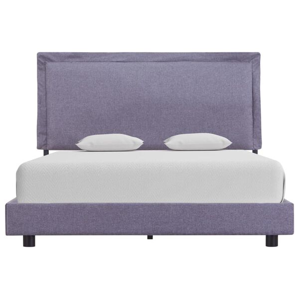 vidaXL R&aacute;m postele světle &scaron;ed&yacute; textil 140 x 200 cm