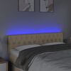 vidaXL Čelo postele s LED kr&eacute;mov&eacute; 160 x 7 x 78/88 cm textil