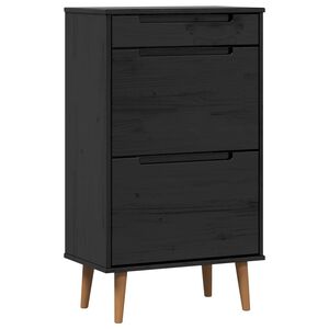 vidaXL Skř&iacute;ň na obuv MOLDE 59,5 x 35 x 103 cm Masivn&iacute; borovicov&eacute; dřevo