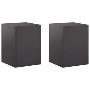 vidaXL Stojan na rostliny 2 pcs Čern&aacute; 30 x 30 x 40 cm Ocel