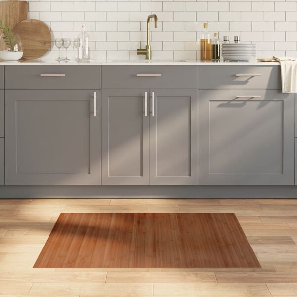 vidaXL Koberec obd&eacute;ln&iacute;kov&yacute; hněd&yacute; 70 x 100 cm bambus