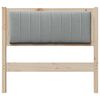vidaXL Čalouněn&eacute; čelo postele s čelo Hněd&aacute; 90 cm Masivn&iacute; borov&eacute; dřevo