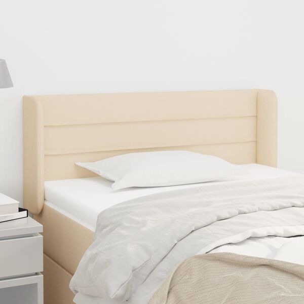 vidaXL Čelo postele typu u&scaron;&aacute;k kr&eacute;mov&eacute; 93x16x78/88 cm textil