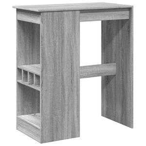 vidaXL Barov&yacute; stůl s reg&aacute;ly &scaron;ed&yacute; sonoma 90 x 47,5 x 103,5 cm kompozit