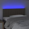 vidaXL Čelo postele s LED taupe 90x5x78/88 cm textil