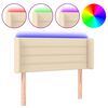 vidaXL Čelo postele s LED kr&eacute;mov&eacute; 93 x 16 x 78/88 cm textil