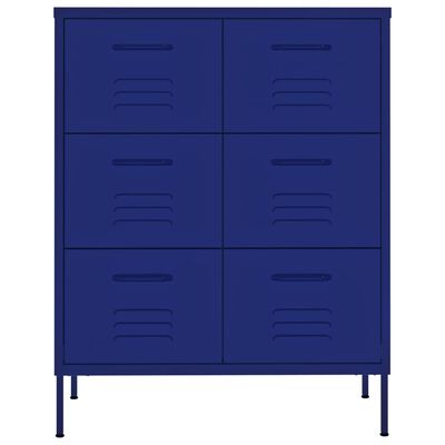 vidaXL Zásuvková skříň námořnická modrá 80 x 35 x 101,5 cm ocel