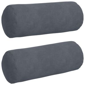 vidaXL Pol&scaron;t&aacute;ře 2 pcs Tmavě &scaron;ed&aacute; &Oslash; 15 x 40 cm Žebrovan&aacute; l&aacute;tka