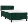 vidaXL Box spring postel s matrac&iacute; tmavě zelen&aacute; 100x200 cm samet