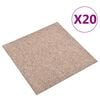 vidaXL Koberec 20 pcs B&eacute;žov&aacute; 50 x 50 cm 100% polypropylen
