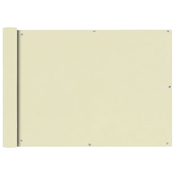 vidaXL Balkónová zástěna z oxfordské látky 75x600 cm krémová