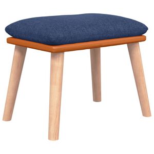 vidaXL Podnožka modr&aacute; 45x29,5x35 cm textil a uměl&aacute; kůže