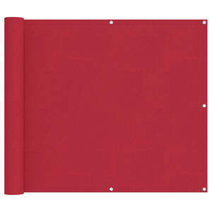 vidaXL Balkonov&aacute; clona Červen&aacute; 100 x 500 cm Oxford l&aacute;tka