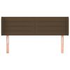 vidaXL Čelo postele typu u&scaron;&aacute;k tmavě hněd&eacute; 147x16x78/88 cm textil