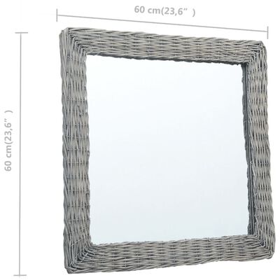 vidaXL Zrcadlo 60 x 60 cm proutí