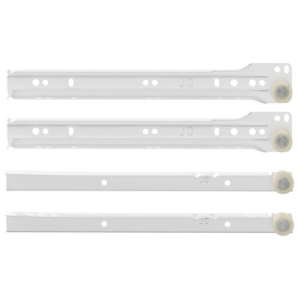 vidaXL Posuvn&iacute;k z&aacute;suvky 2 pcs B&iacute;l&aacute; 250 mm Ocel