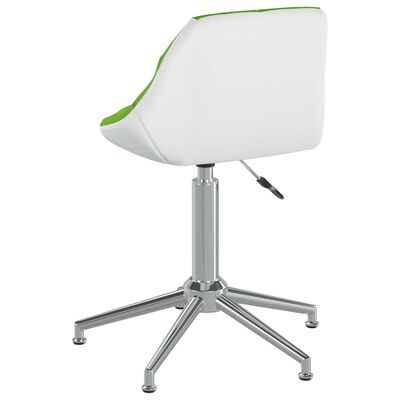 vidaXL Otočná kancelářská židle zelenobílá umělá kůže