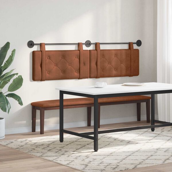 vidaXL Z&aacute;věsn&aacute; čeln&iacute; deska N&aacute;stěnn&yacute; Hněd&aacute; 170 x 55 x 5 cm Antick&yacute; PU