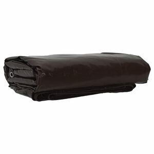 vidaXL Plachta 650g / m&sup2; Hněd&aacute; 2 x 3 m Pl&aacute;tno s PVC povrchovou &uacute;pravou