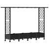 vidaXL Vyv&yacute;&scaron;en&yacute; z&aacute;hon s trel&aacute;ž&iacute; a střechou Čern&aacute; 203 x 40 x 127 cm PP