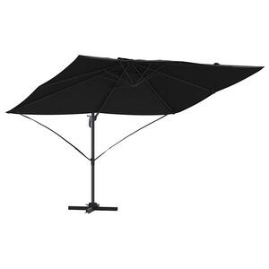 vidaXL Slunečn&iacute;k 351 x 250 x 260 cm Polyester a hlin&iacute;k Čern&aacute;