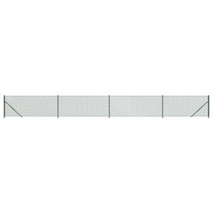 vidaXL Dr&aacute;těn&eacute; pletivo s př&iacute;rubami zelen&eacute; 0,8 x 10 m