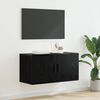 vidaXL N&aacute;stěnn&yacute; TV kabinet N&aacute;stěnn&yacute; Čern&yacute; dub 80 x 34.5 x 40 cm