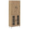 vidaXL Vysok&yacute; bufet 2 pcs Artisanov&yacute; dub 69,5 x 34 x 180 cm