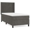 vidaXL Box spring postel s matrac&iacute; tmavě &scaron;ed&aacute; 100x200 cm samet