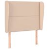 vidaXL Čelo postele typu u&scaron;&aacute;k cappuccino 83x23x118/128 cm uměl&aacute; kůže
