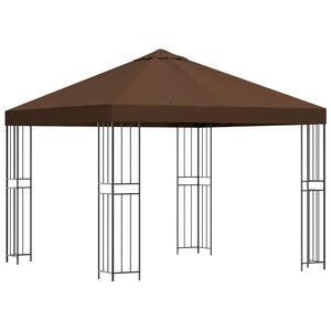 vidaXL Alt&aacute;n 3 x 3 m Hněd&aacute; Polyester a ocel 190 gsm