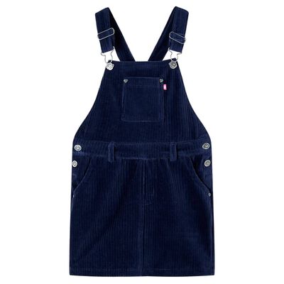 Dětské manšestrové šaty s laclem námořnicky modré 92