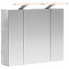 vidaXL Koupelnov&aacute; zrcadlov&aacute; skř&iacute;ň Betonově &scaron;ed&aacute; 60 x 14,5 x 50 cm