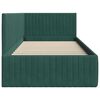 vidaXL Rohový rám postele s čelo Tmavě zelená 90 cm x 190 cm samet