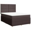 vidaXL Box spring postel s matrac&iacute; tmavě hněd&aacute; 160x200 cm textil