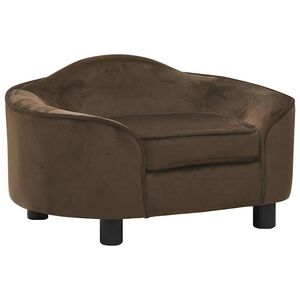 vidaXL Pohovka pro psy hněd&aacute; 67 x 47 x 36 cm ply&scaron;