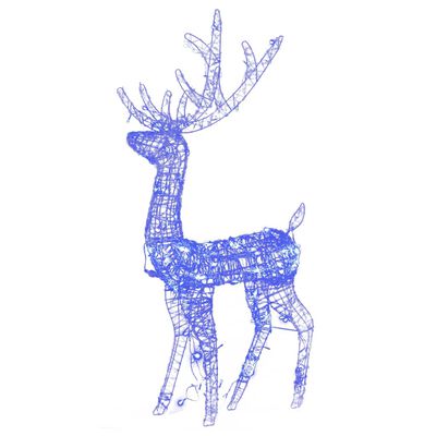 vidaXL Vánoční dekorace akryloví sobi 2 ks 120 cm teplé modrá