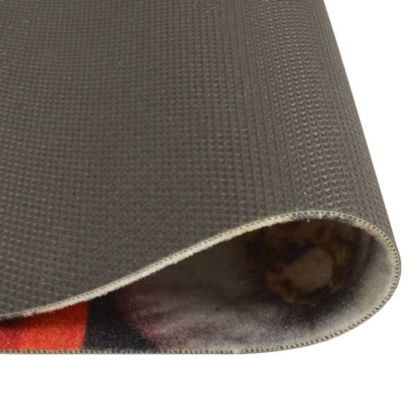 vidaXL Kuchyňsk&yacute; koberec omyvateln&yacute; V&iacute;no a j&iacute;dlo 45 x 150 cm samet