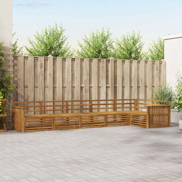 vidaXL Venkovn&iacute; pohovkov&aacute; souprava 6 pcs Př&iacute;rodn&iacute;