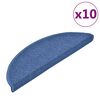vidaXL Schodov&eacute; rohože 10 ks 56 x 17 x 3 cm modr&eacute;, půlkulat&eacute;
