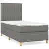 vidaXL Box spring postel s matrac&iacute; tmavě &scaron;ed&aacute; 90x190 cm textil