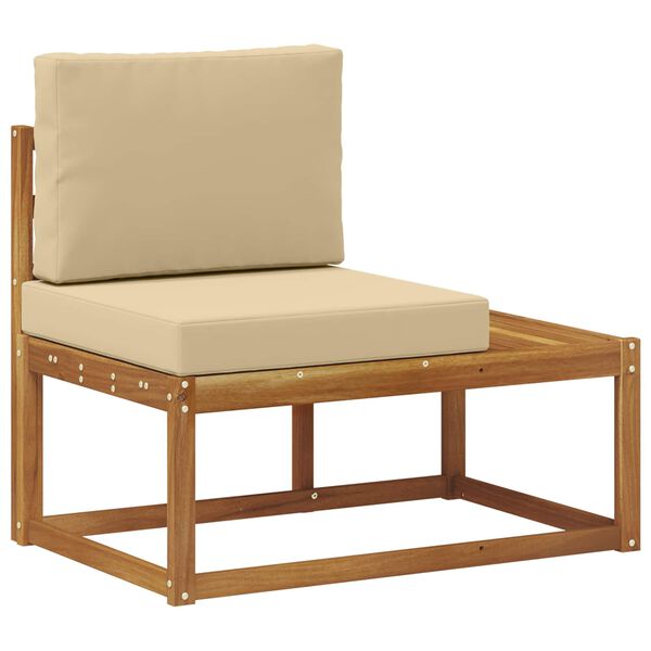 vidaXL Venkovn&iacute; koncov&aacute; pohovka s pol&scaron;t&aacute;řem Př&iacute;rodn&iacute; 91 x 63 x 73 cm