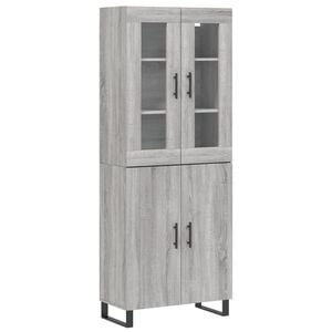 vidaXL Skř&iacute;ň highboard &scaron;ed&aacute; sonoma 69,5 x 34 x 180 cm kompozitn&iacute; dřevo
