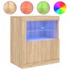 vidaXL Př&iacute;born&iacute;k s LED osvětlen&iacute;m dub sonoma 60,5 x 37 x 67 cm