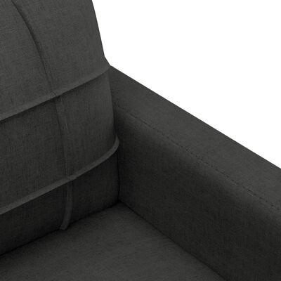 vidaXL 3dílná sedací souprava s polštáři černá textil
